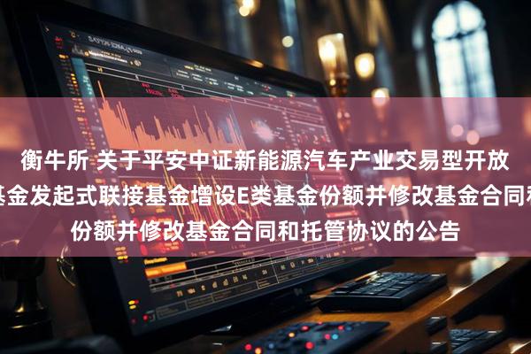 衡牛所 关于平安中证新能源汽车产业交易型开放式指数证券投资基金发起式联接基金增设E类基金份额并修改基金合同和托管协议的公告