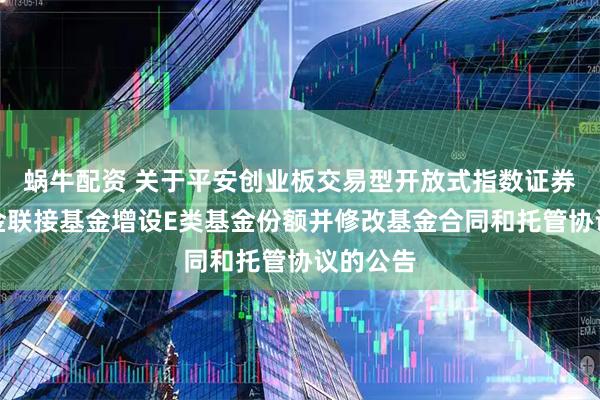 蜗牛配资 关于平安创业板交易型开放式指数证券投资基金联接基金增设E类基金份额并修改基金合同和托管协议的公告