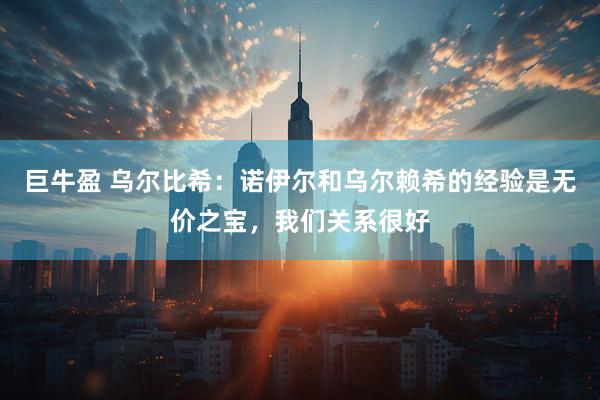 巨牛盈 乌尔比希:诺伊尔和乌尔赖希的经验是无价之宝,我们关系很好
